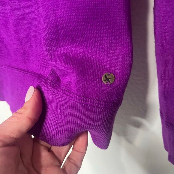 Eddie Bauer Purple Button Up Cardigan Sz M - Picture 3 of 7